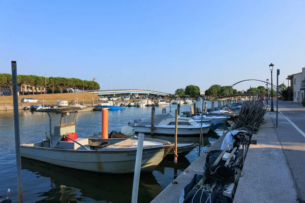 Marano Lagunare Italy July 2022 View Canal Boats Marano Lagunare — Φωτογραφία Αρχείου