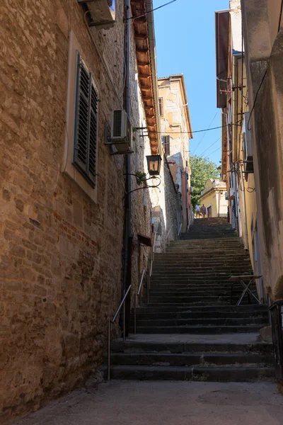 Pula Croatia July 2022 Alley Staircase Historic Center City — Foto Stock