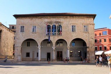 Pula Croatia. July 30, 2022 Municipality building in the city of Pula Croatia