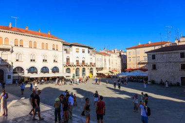 Pula Croatia. July 30, 2022 forum square in the city of Pula
