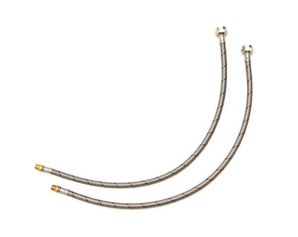 Soğuk ve sıcak su için hidrolik hortumlar. izole edilmiş beyaz arkaplan