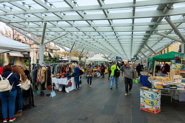 Parma Italia Ottobre 2022 Mercatino Delle Pulci Piazza Ghiaia Parma — Foto Stock