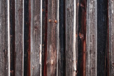 Arka plan için kahverengi ahşap doku. Kara tahta duvar. Yüksek kalite fotoğraf