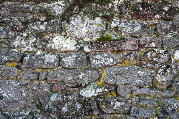 Vecchio Muro Pietra Struttura Vecchie Pietre Rotte Giunti Cemento Primo — Foto Stock