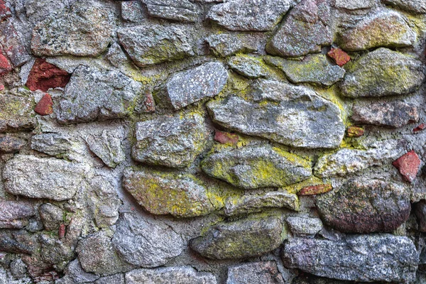 Παλιός Πέτρινος Τοίχος Δομή Παλιές Σπασμένες Πέτρες Τσιμεντένιες Αρθρώσεις Κοντά — Φωτογραφία Αρχείου