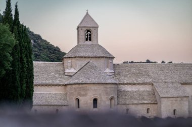 Senanque Abbey Gordes Provence Lavender fields Notre-Dame de Senanque, blooming purple-blue lavender fields Luberon France. Europe