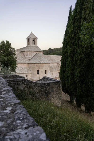 Senanque Abbey Gordes Provence Lavender Fields Notre Dame Senanque Blooming — Fotografia de Stock