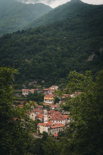 Langhe Weinberge Landschaft Und Castiglione Falletto Dorfpanorama Unesco Standort Piemont — Fotografia de Stock