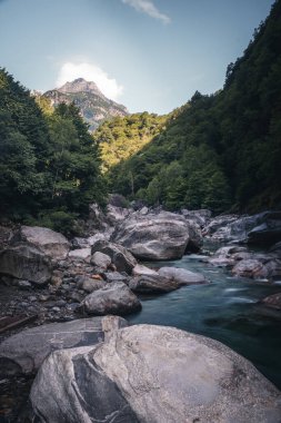 Lavertezzo, Switzerland Summer classic alpine landscape in Ticino Canton and its beautiful nature for hiking.