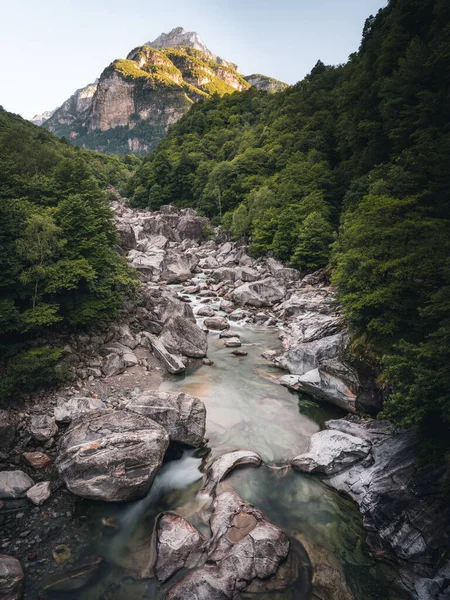 Lavertezzo, Switzerland Summer classic alpine landscape in Ticino Canton and its beautiful nature for hiking.