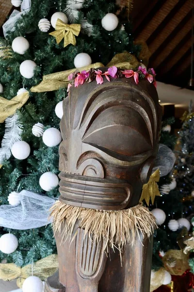 Fransız Polinezyası 'ndan Tahta Tiki heykeli 