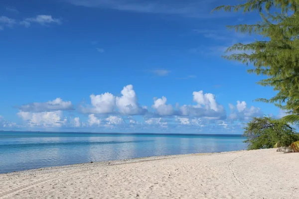 Beautiful Tropical Tahitian Beach Sea — Zdjęcie stockowe