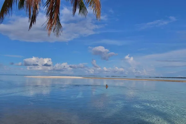 Prachtig Tropisch Tahitiaans Strand Aan Zee — Stockfoto