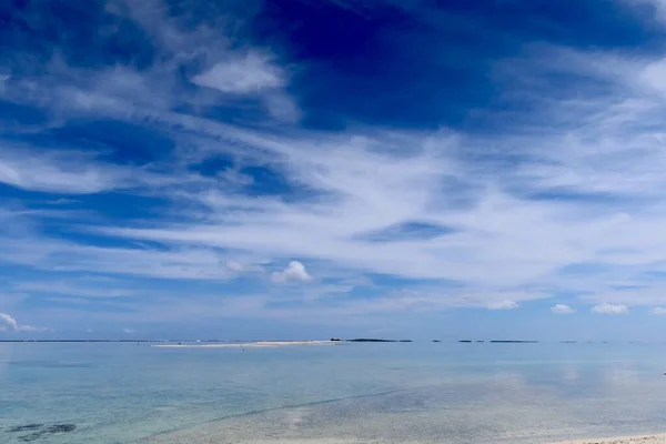 Beautiful View Beach Atoll Tuamotu Tahitian Island — ストック写真
