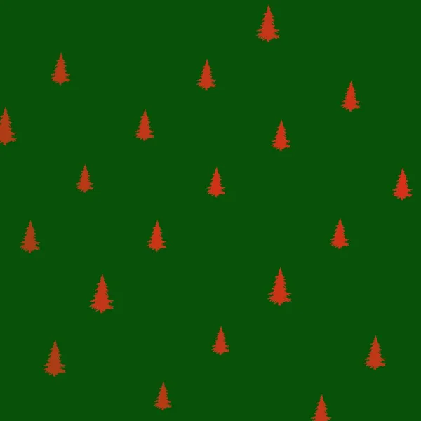 Christmas Background Fir Tree Vector Illustration Seamless Pattern Design — Foto de Stock