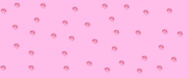 pink heart shape with bubbles pattern on green. seamless vector background for social design, wrapping paper, textile