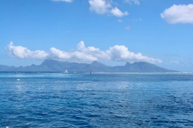 İsrail 'in kuzeyindeki Akdeniz adasının güzel manzarası.