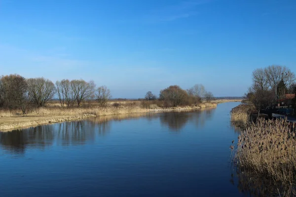 2022 Tykocin Polônia Natureza Pura Bela Vista Sobre Rio Narew — Fotografia de Stock