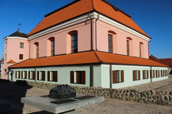 2022 Tykocin Pologne Miniature Avec Description Historique Une Belle Synagogue — Photo