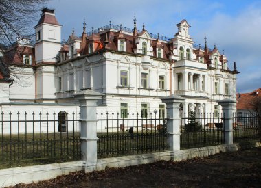 03.01.2022 Suprasl Poland.Şehir merkezinde tarihi buhtze sarayı.
