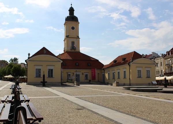 2022 Bialystok Poland Ιστορικό Δημαρχείο Μια Όμορφη Ηλιόλουστη Μέρα — Φωτογραφία Αρχείου