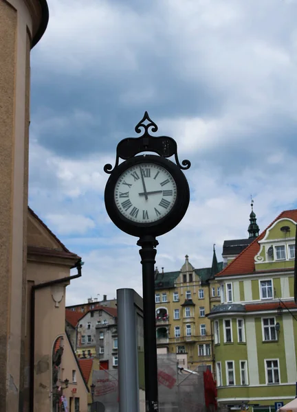2022 Klodzko Poland Παλιό Ρολόι Και Θέα Στην Παλιά Πόλη — Φωτογραφία Αρχείου