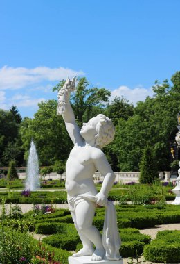 26.06.2022 Bialystok Poland.Branicki Bahçesi ve Ateş adında bir çocuk heykeli.