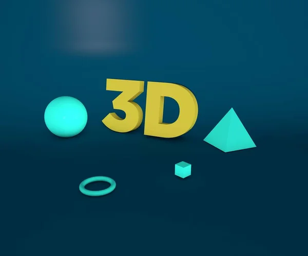 3D书面3D渲染说明性图像动画课程概念 — 图库照片