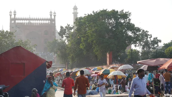 Markt Jama Masjid Old Delhi Indien — Stockfoto
