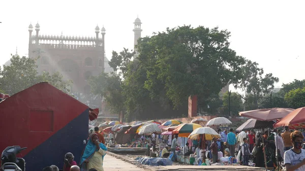 Markt Jama Masjid Old Delhi Indien — Stockfoto