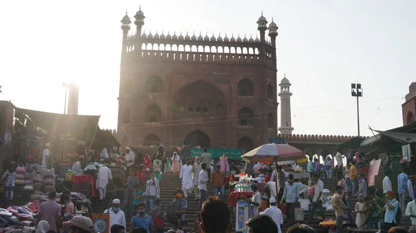 Jama Masjid 印度老德里 — 图库照片