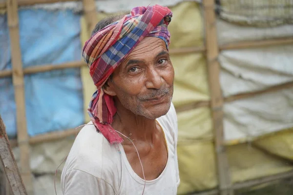 Indian Handsome Farmer Sua Aldeia — Fotografia de Stock