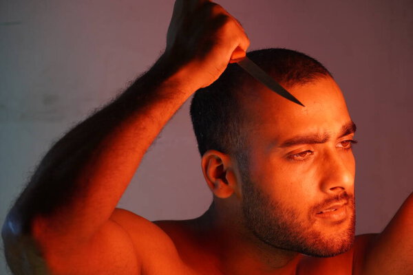 a killer having knife image