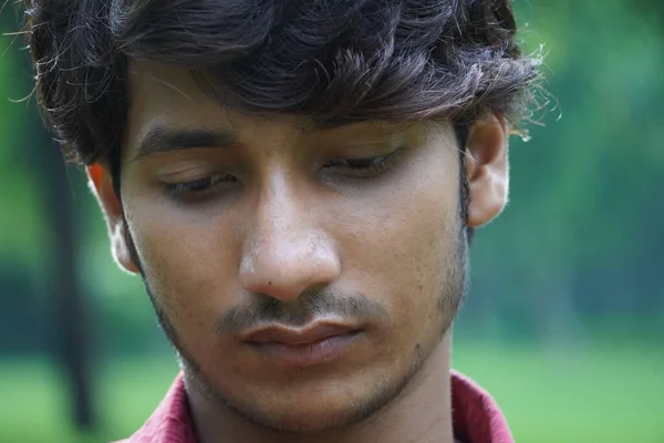 Sad Boy Face Close Image — Stock Photo, Image