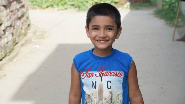 Tatlı çocuk görüntüsü, yakın plan görüntü..