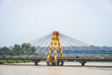 Haridwar 'daki köprü yolu, Uttarakhand Hindistan