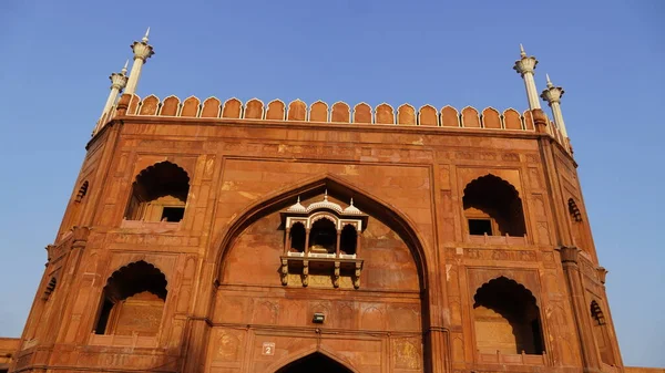 Jama Masjid Delhi Történelem Építészet Tények — Stock Fotó