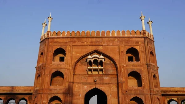 Jama Masjid德里历史 — 图库照片