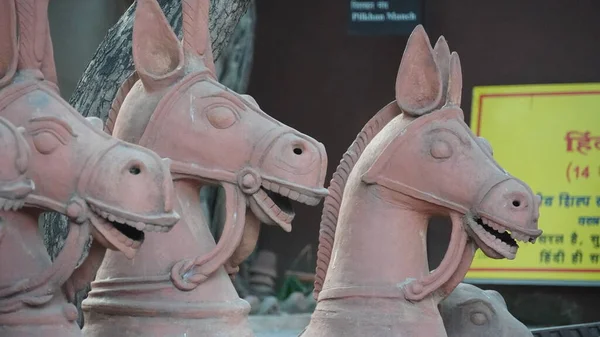 Estátua Histórica Velha Cavalo — Fotografia de Stock