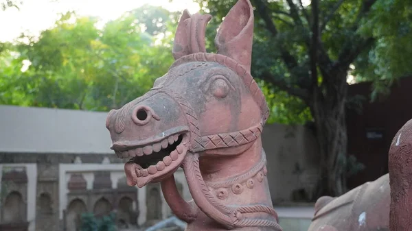 Estátua Histórica Velha Cavalo — Fotografia de Stock
