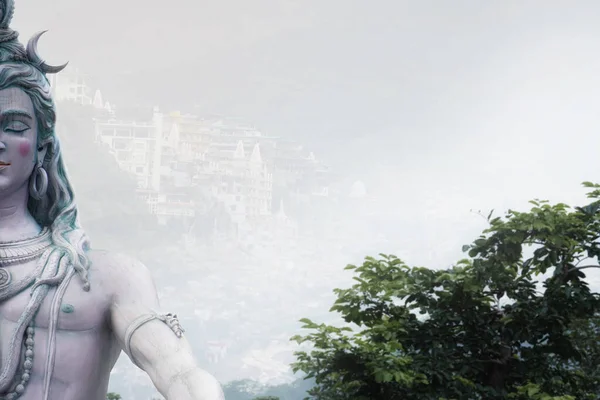 Gott Shiva Statue Bild Vor Plakat — Stockfoto