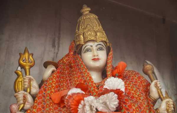 Mandir Deki Navratri Mata Durga Devi Heykeli — Stok fotoğraf