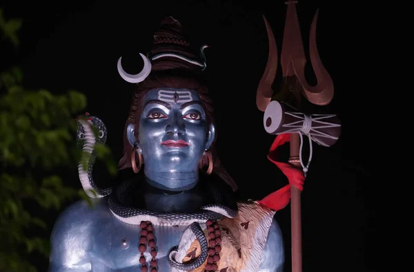 Staty Lord Shiva Shiva Hinduisk Mytologi Högsta Gudarna — Stockfoto