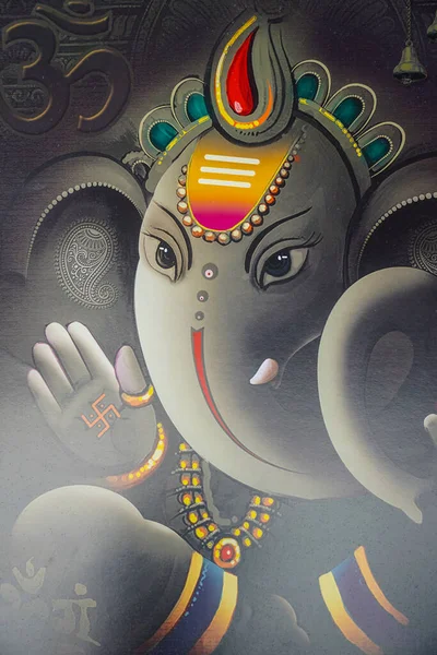 Hand Made Painting Lord Ganesha — Stock Photo, Image