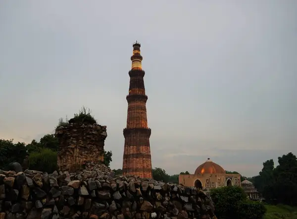 Qutub Minar Qutab Minar Road Delhi Image — стокове фото