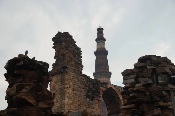 Вигляд Qutub Minar Qutab Minar Road Delhi Image — стокове фото