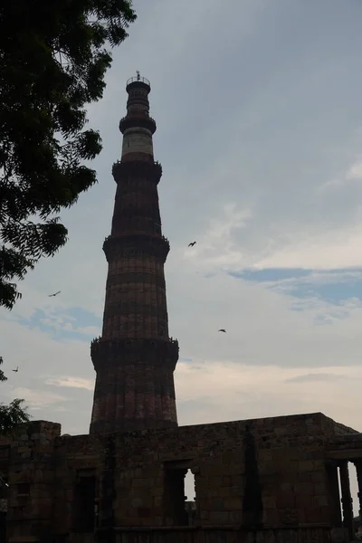 Vista Cerca Qutub Minar Qutab Minar Road Delhi Imagen —  Fotos de Stock