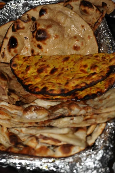 Indian Breads Image Closeup — Stok Foto