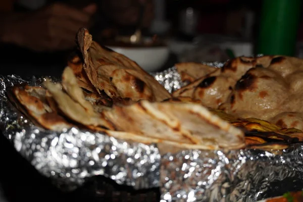 Indiska Roti Bilder Vid Restaurering — Stockfoto