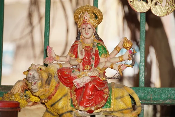 Durga Devi雕像户外图像 — 图库照片